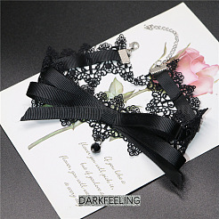 Polyester Flower Lace Bowknot Choker Necklaces for Women&nbsp;FS-WGE4196-01