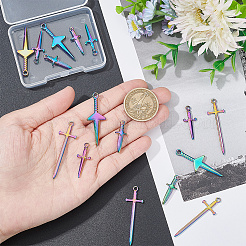 16Pcs 4 Style Stainless Steel Pendants&nbsp;STAS-AR0001-78
