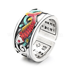 Retro Ethnic Style Brass Adjustable Cuff Rings&nbsp;FS-WG2D462-01