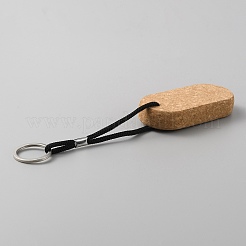 Creative Environmental Protection Cork Keychains&nbsp;KEYC-WH0004-93P-02