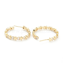 Star Brass Micro Pave Clear Cubic Zirconia Stud Earrings&nbsp;ZIRC-M117-22G