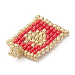 Handmade Loom Pattern Seed Beads&nbsp;PALLOY-MZ00159