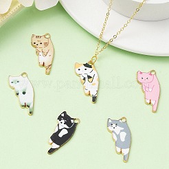 10Pcs 5 Style Printed Alloy Pendants&nbsp;ENAM-YW0003-61