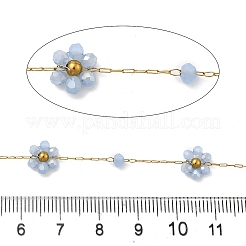 Handmade 304 Stainless Steel Beaded Chains&nbsp;CHS-L031-08G-01