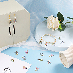 40Pcs 4 Colors Alloy Enamel Pendants&nbsp;ENAM-SC0003-82