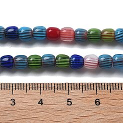 Handmade Millefiori Lampwork Beads Strands&nbsp;LAMP-F035-07