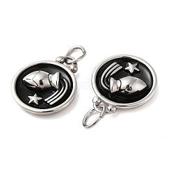 304 Stainless Steel Enamel Pendants&nbsp;STAS-A080-43P-10