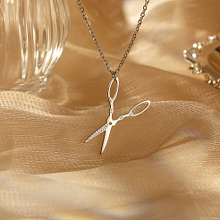 Non-Tarnish 304 Stainless Steel Pendant Necklaces&nbsp;HZ8690-1
