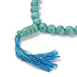 Synthetic Turquoise Beads Stretch Bracelets&nbsp;BJEW-A025-01F