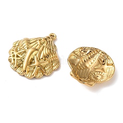 10Pcs 304 Stainless Steel Pendants&nbsp;STAS-P426-03G