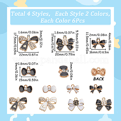 48Pcs 8 Styles Alloy Enamel Pendants&nbsp;ENAM-SC0005-67