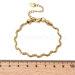304 Stainless Steel Singapore Chains Bracelets for Women&nbsp;BJEW-A158-02I-G