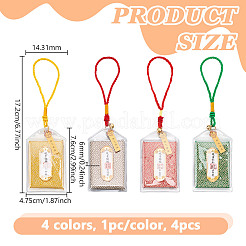 4Pcs 4 Colors Brocade Blessing Bag Pendant Decorations&nbsp;HJEW-NB0002-16