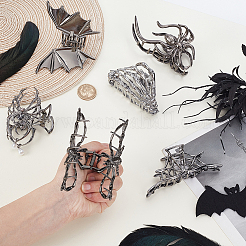 6Pcs 6 Styles Halloween Zinc Alloy Claw Hair Clips for Woman Girls Thick Hair&nbsp;PHAR-GA0001-03