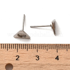 Non-Tarnish Triangle 304 Stainless Steel Studs Earrings&nbsp;STAS-H193-01P