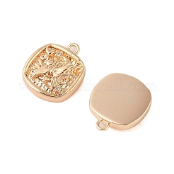 Brass Pendants with Clear Glass&nbsp;KK-N254-61G