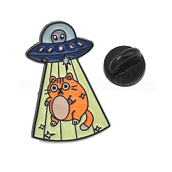 UFO with Cat Enamel Brooches&nbsp;LS-JEWB-I061-02EB