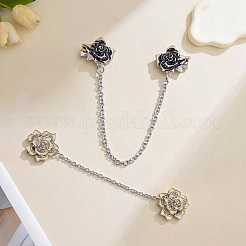 2Pcs 2 Styles Alloy Rhinestone Collar Clips&nbsp;AJEW-BM0001-47