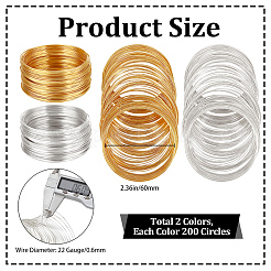 2 Colors Steel Memory Wire&nbsp;TWIR-BBC0001-04B