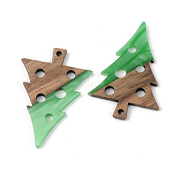 Opaque Resin & Walnut Wood Pendants&nbsp;RESI-S389-030A-C03