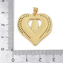 Brass Micro Pave Cubic Zirconia Pendants&nbsp;KK-A260-03G