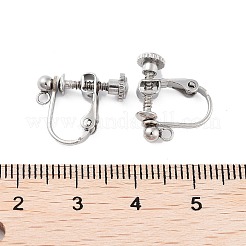 Non-Tarnish 316 Stainless Steel Clip-on Earring Findings&nbsp;STAS-K274-09P