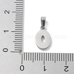 Ion Plating(IP) 304 Stainless Steel Micro Pave Cubic Zirconia Pendants&nbsp;STAS-Z107-06P-05