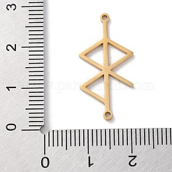 304 Stainless Steel Amulet Rune Love Peace Connector Charms&nbsp;STAS-S149-09G