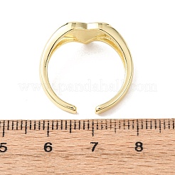 Brass Enamel Cuff Rings for Women&nbsp;RJEW-K264-04G