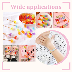 150Pcs 6 Colors Transparent Acrylic Beads&nbsp;OACR-NB0001-51