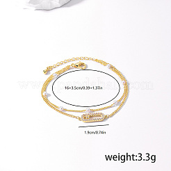 Brass Curb Chain Multi-strand Bracelets&nbsp;AC9021-1