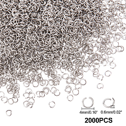 2000Pcs 304 Stainless Steel Open Jump Rings&nbsp;STAS-UN0029-61