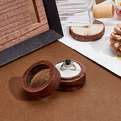1-Slot Round Wood Ring Storage Boxes&nbsp;CON-HY0001-05A
