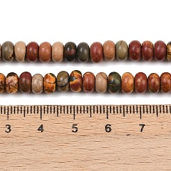 Natural Polychrome Jasper/Picasso Stone/Picasso Jasper Beads Strands&nbsp;G-L647-D10-4x6mm
