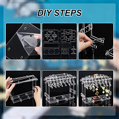 1 Set Transparent Acrylic Earring Display Stands&nbsp;EDIS-PH0001-28