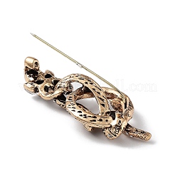Tibetan Style Alloy Pave Crystal Rhinestone Brooch&nbsp;JEWB-M035-15AG