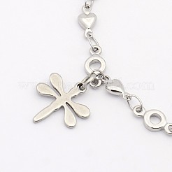 Tarnish Resistant 304 Stainless Steel Dragonfly Charms Bracelets&nbsp;BJEW-J107-40