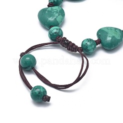 Synthetic Turquoise Braided Bead Bracelets&nbsp;BJEW-K212-D