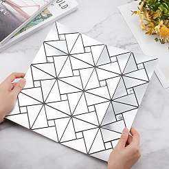 Square Mosaic Aluminum Plastic Self-Adhesive Wall Stickers&nbsp;DIY-WH0257-15A