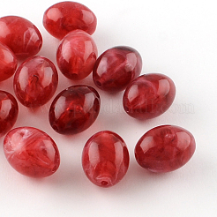 Oval Imitation Gemstone Acrylic Beads&nbsp;OACR-R049-M