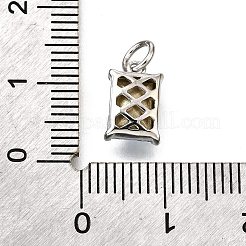 Brass Glass Charms&nbsp;KK-V011-36P-B