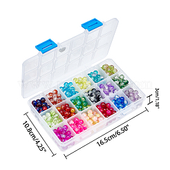 DIY Baking Paint Crackle Glass Beads Stretch Bracelet Making Kits&nbsp;DIY-PH0004-54B