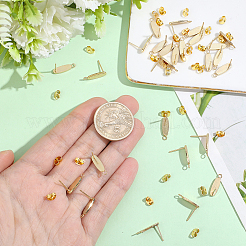 30Pcs 201 Stainless Steel Oval Stud Earring Findings&nbsp;STAS-BBC0010-07