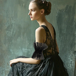 Gauze Detachable Lace Ruffle Sleeves&nbsp;AJEW-WH0609-202