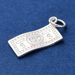 925 Sterling Silver Paper Money Pendants&nbsp;STER-G045-09S