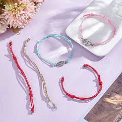 30Pcs 5 Colors Waxed Cotton Cord for DIY Bracelet Making&nbsp;AJEW-HY00006