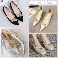 2Pcs Bowknot Alloy Rhinestone Shoe Decorations&nbsp;FIND-CP0002-28B
