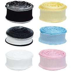 6 Rolls 6 Colors Polyester Ribbon&nbsp;OCOR-CY0003-52