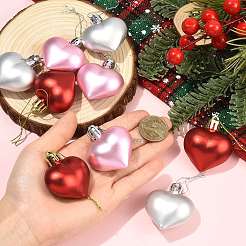 10Pcs 3 Styles Plastic Heart Pendant Decorations&nbsp;AJEW-FS0001-48