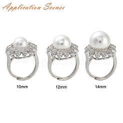 Adjustable Brass Finger Cup Peg Ring Settings&nbsp;ZIRC-I049-06P